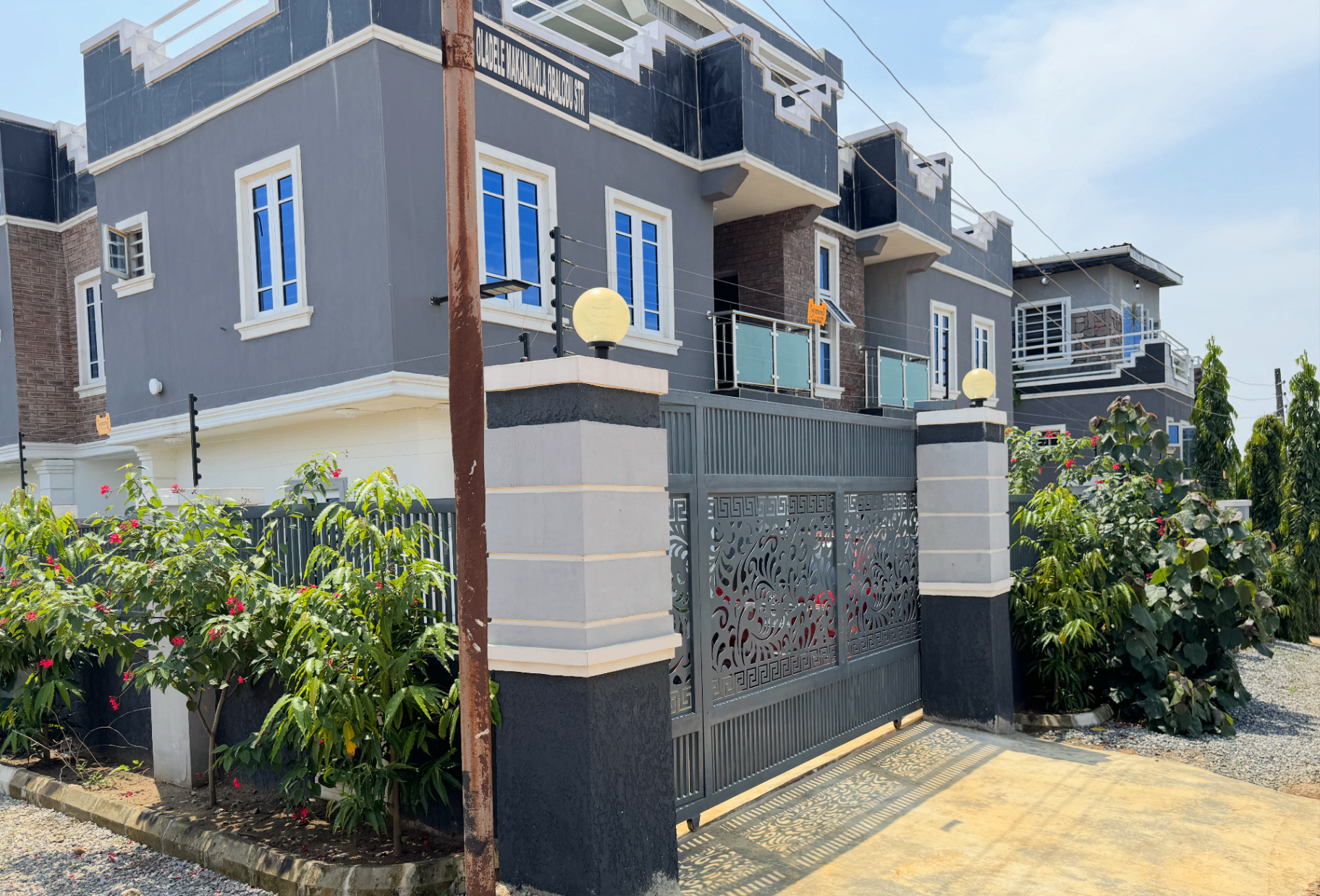 BlockSpace exterior and entrance with decorative gate and plants